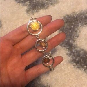 Leah Sophia fashion bracelet brown tan stones